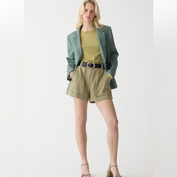 New! JCrew Linen cargo short in Khaki size 6 - Picture 4 of 4